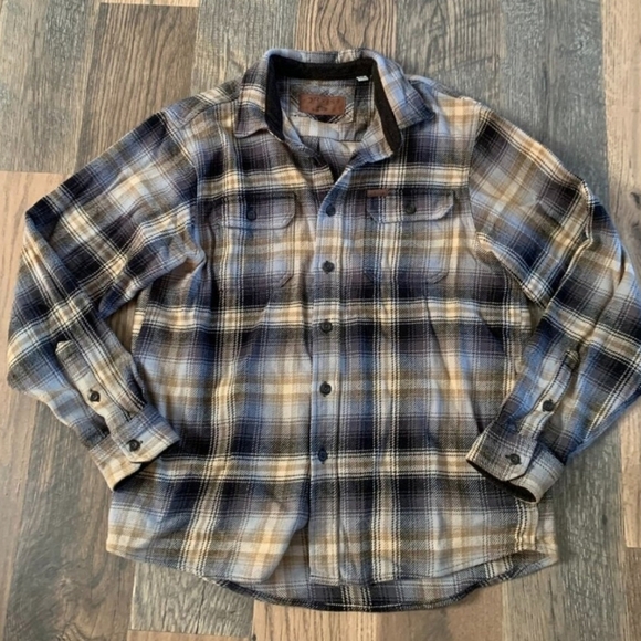 Orvis Mens Heavy Duty Button Up Cotton Flannel Size XL - Picture 2 of 8